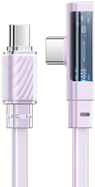 Kabel Mcdodo LED USB Type-C - USB Type-C 1.8 m Purple (CA-3454) - obraz 1