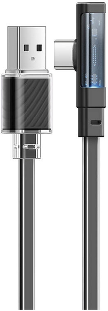 Kabel Mcdodo LED USB Type-A - USB Type-C 1.8 m Black (CA-3423) - obraz 1