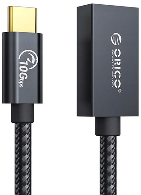 Kabel Orico USB Type-C - USB Type-A Black 0.3 m Black (ORICO-CAF31-03-BK-BP) - obraz 1