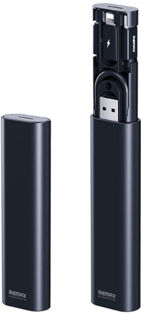 Kabel Remax Wanbo II USB Type-C - Lightning + micro-USB + USB Type-A Black (RC-C011 Black) - obraz 1