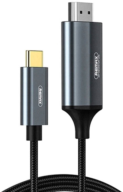 Кабель Remax Yeelin USB Type-C - HDMI 1.8 м Black (RC-C017a) - зображення 1