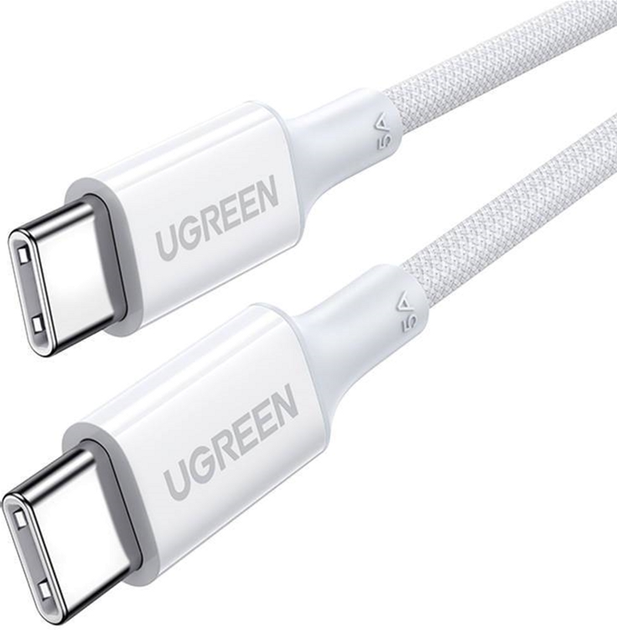 Kabel Ugreen USB Type-C - USB Type-C 1.5 m White (6941876212682) - obraz 1