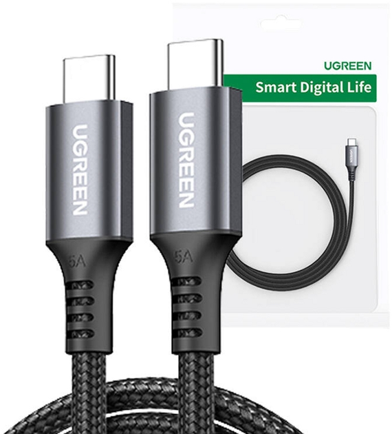 Кабель Ugreen USB Type-C - USB Type-C 3 м Black (6941876219612) - зображення 1