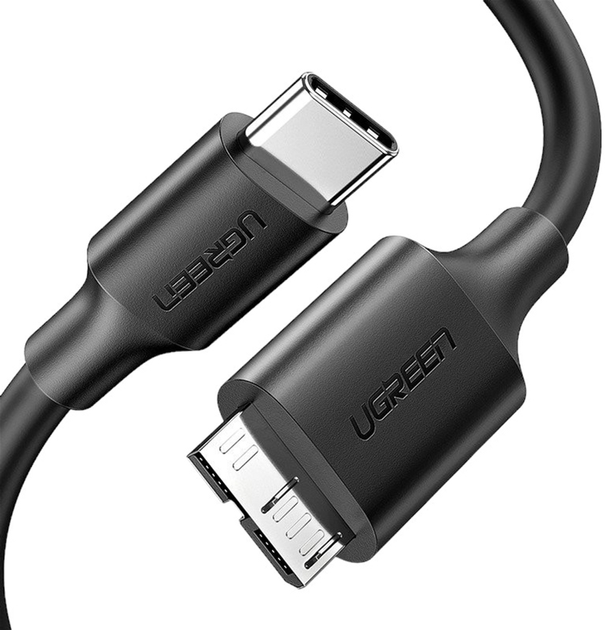 Kabel Ugreen micro-USB - USB Type-C 1 m Black (6957303821037) - obraz 1