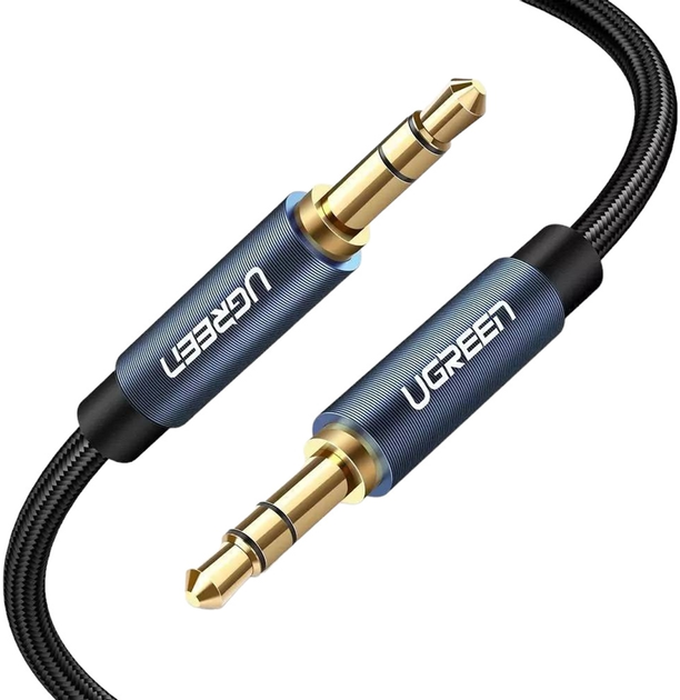 Kabel Ugreen mini jack 3.5 mm - mini jack 3.5 mm 3 m Black (6957303816880) - obraz 1