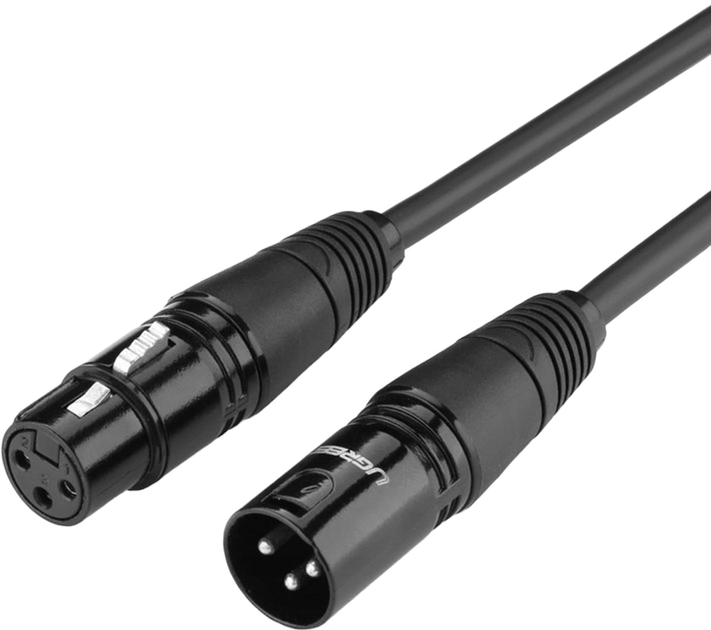 Kabel Ugreen XLR - XLR 1 m Black (6957303802425) - obraz 1