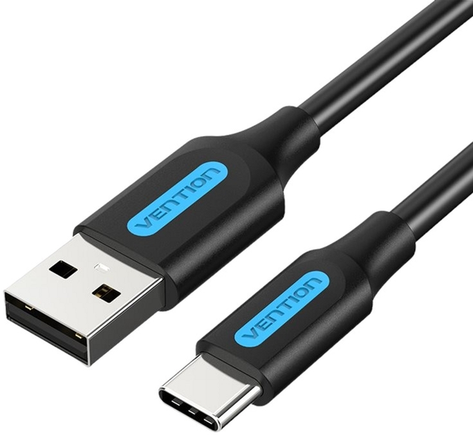 Kabel Vention USB Type-A - USB Type-C 3 m Black (6922794749535) - obraz 1