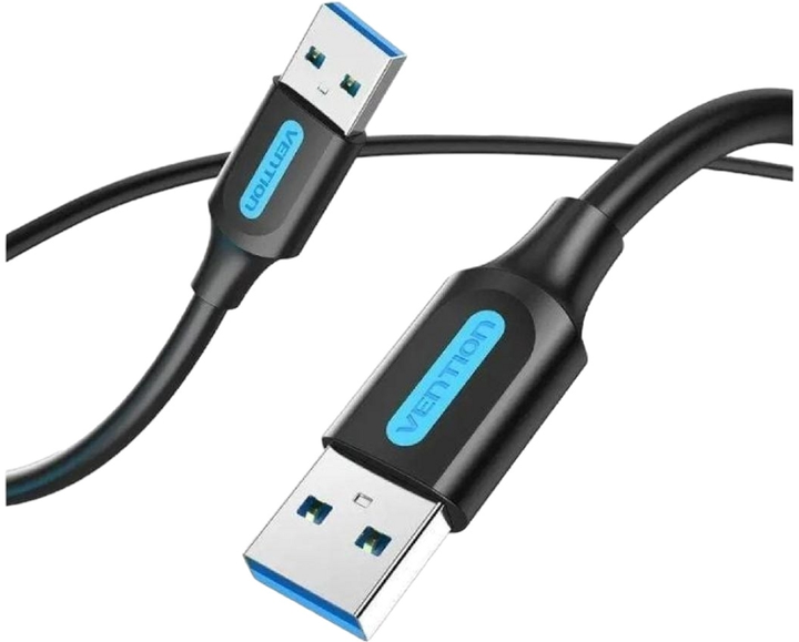 Kabel Vention USB Type-A - USB Type-A 3 m Black (6922794748842) - obraz 1