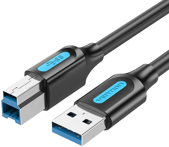Kabel Vention USB Type-A - USB Type-B 3 m Black (6922794749580) - obraz 1