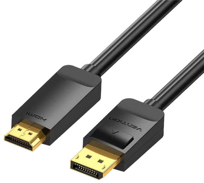 Kabel Vention DisplayPort - HDMI 3 m Black (6922794749238) - obraz 1