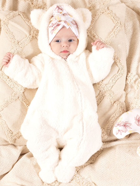 Pajacyk niemowlęcy ciepły polarowy dla dziewczynki Nicol 203271 68 cm Beżowy (5905601026389) - obraz 2