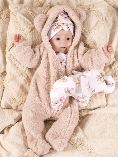 Pajacyk niemowlęcy ciepły polarowy dla dziewczynki Nicol 203272 62 cm Beżowy (5905601026426) - obraz 2