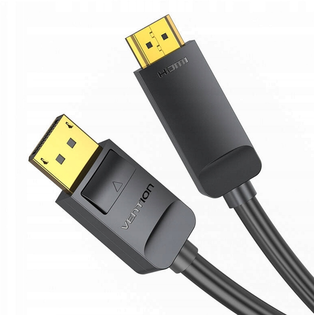 Kabel Vention DisplayPort - HDMI 2 m Black (6922794749221) - obraz 2