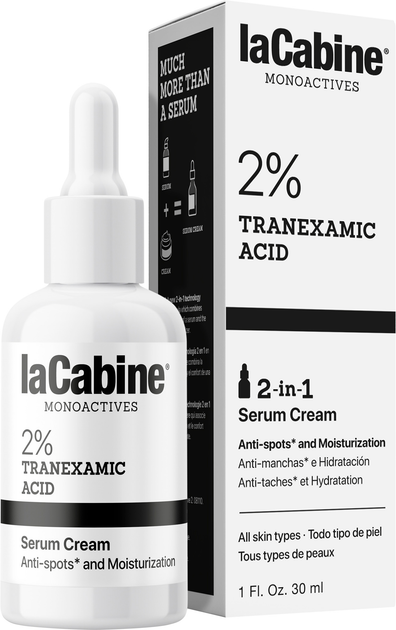 Увлажняющая крем-сыворотка La Cabine 2% Tranexamic Acid 2-в-1 для лица против пигментных пятен 2% транексамовой кислоты 30 мл (8435534411152) 