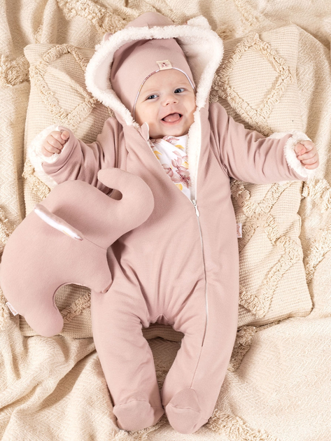 Pajacyk niemowlęcy ciepły polarowy dla dziewczynki Nicol 203270 68 cm Beżowy (5905601026334) - obraz 2