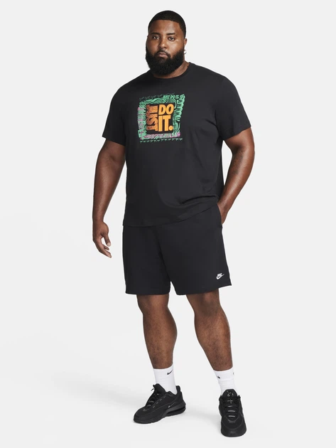 Spodenki męskie bawełniane Nike M Nk Club Knit Short FQ4359-010 XL Czarne (196974925422) - obraz 6