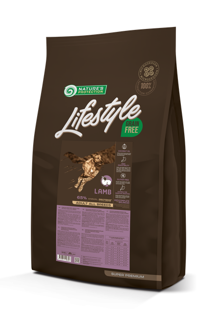 Сухой корм Nature's Protection Lifestyle Grain Free Lamb Adult All Breeds 10 кг (NPLS45674) - Фото 1 Сухой корм Nature's Protection Lifestyle Grain Free Lamb Adult All Breeds 10 кг (NPLS45674) - изображение 1