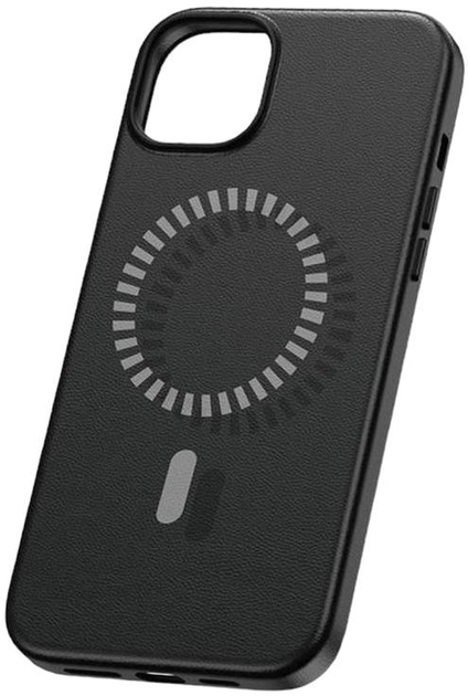 Etui Baseus Fauxther Series MagSafe do Apple iPhone 15 Pro Max Black (P60157305113-03) - obraz 1