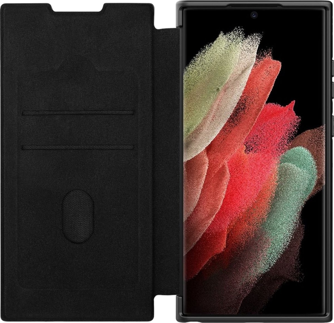 Etui z klapką Nillkin Qin Leather Pro do Samsung Galaxy S22 Ultra Black (6902048240308) - obraz 2