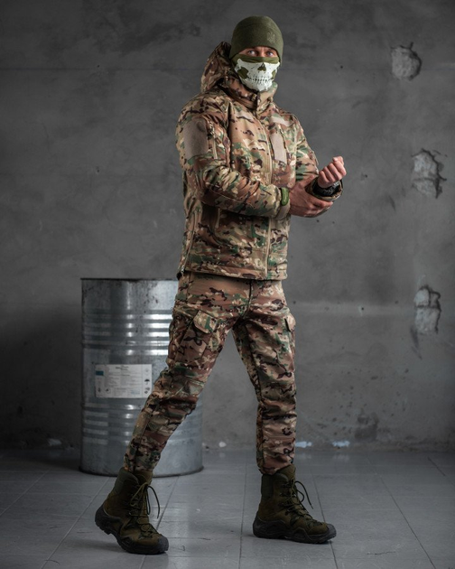 Зимовий тактичний костюм софтшел single sword jumper подвійний фліс S - зображення 2