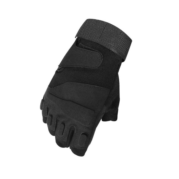 Перчатки тактические беспалые E302 Black M M - изображение 2