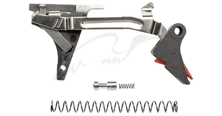 Ударно-спусковой механизм ZEV PRO Flat Face Drop-In Kit для Glock 1-4 Gen 9мм. Черный/красный - изображение 1