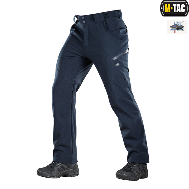 M-Tac брюки Soft Shell Winter Dark Navy Blue M - изображение 1