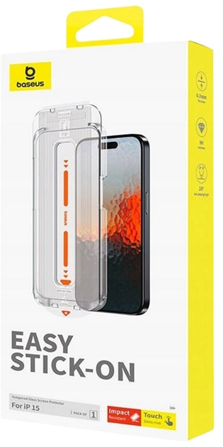 Загартоване скло Baseus Sapphire для Apple iPhone 15 (P60057504203-00) - зображення 1