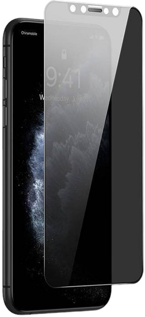 Загартоване скло Baseus для Apple iPhone XS Max/11 Pro Max Black (SGQP050902) - зображення 1