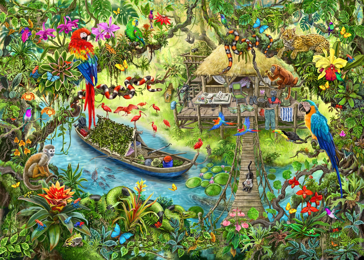 Puzzle Ravensburger Exit Wyprawa do dżungli 368 elementów (4005556129249) - obraz 2