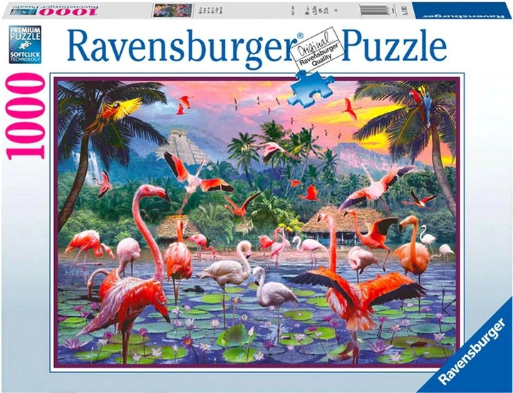 Puzzle Ravensburger Flamingi 1000 elementów (4005556170821) - obraz 1