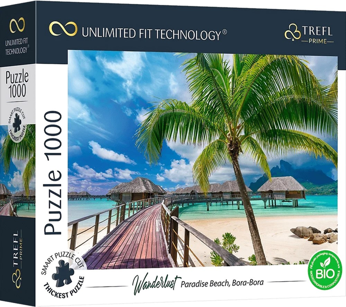 Puzzle Trefl Paradise Beach Bora-Bora 1000 elementów (5900511107043) - obraz 1