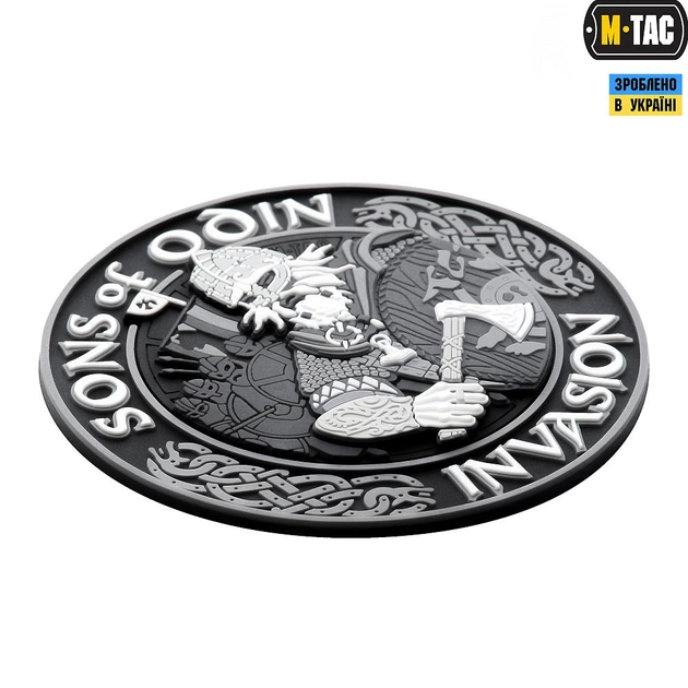 M-Tac нашивка Sons of Odin 3D PVC Black/Grey - зображення 2