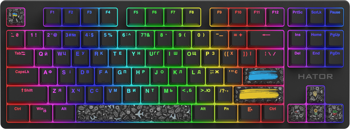 Клавіатура дротова HATOR Rockfall 2 Mecha TKL Authentic Edition