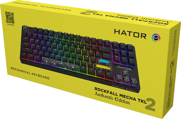 Клавіатура дротова HATOR Rockfall 2 Mecha TKL Authentic Edition