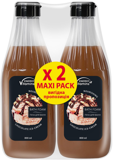 Упаковка пенны для ванн Energy of Vitamins Chocolate ice-cream 800 мл х ...