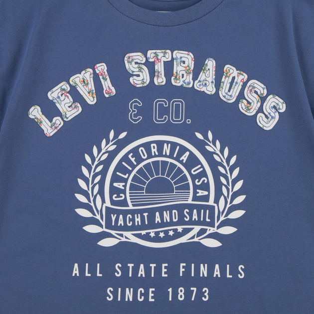 Підліткова футболка для дівчинки Levis 4EK177-BIB 134-140 см (10A) Синя (3666643076962) - зображення 3
