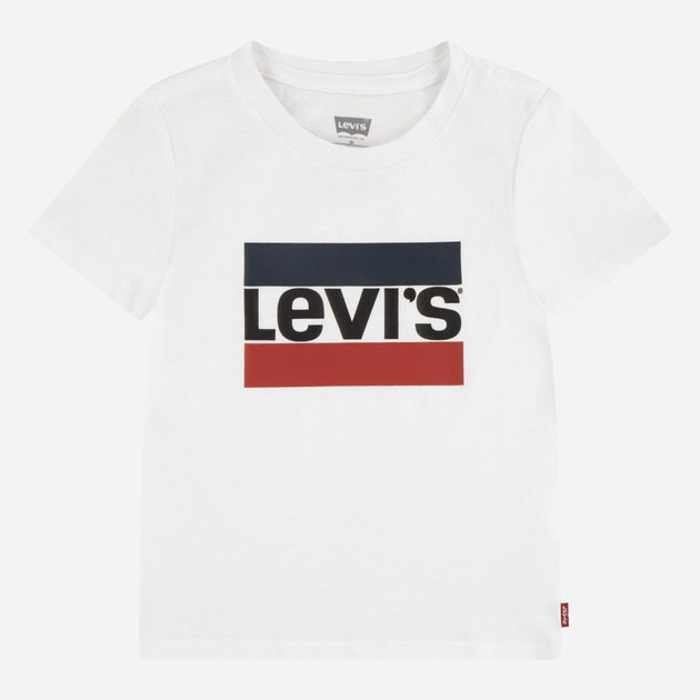 Підліткова футболка для дівчинки Levis 4EK827-001 158 см (14A) Біла (3666643067236) - зображення 1
