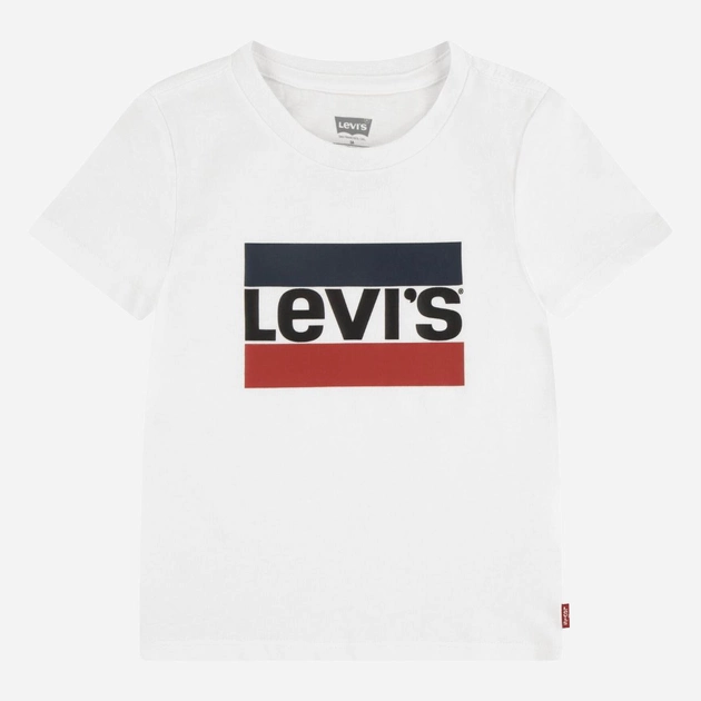 Підліткова футболка для дівчинки Levis 4EK827-001 164 см (16A) Біла (3666643067229) - зображення 1