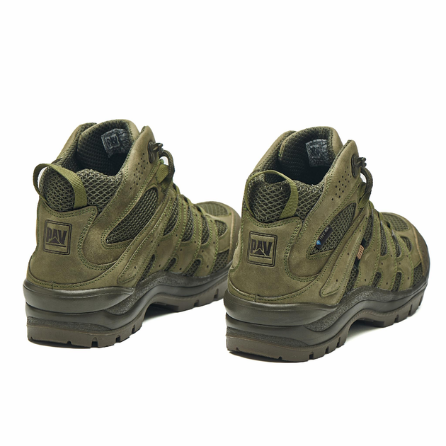 Берці літні тактичні черевики PAV 507 олива хакі шкіряні сітка Fee Air 46 - зображення 2