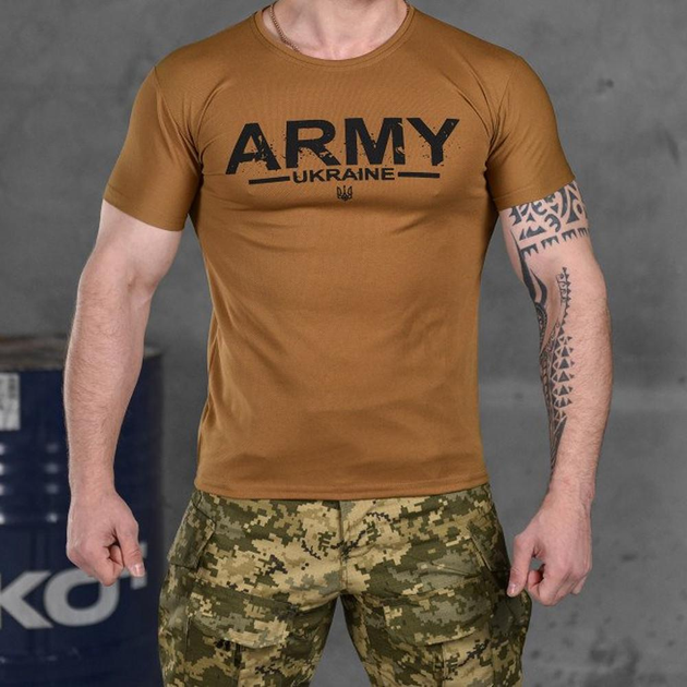 Чоловіча потовідвідна футболка Army Coolmax койот розмір XL - зображення 1