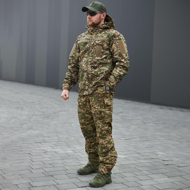 Демисезонная мужская Куртка "AK Military" SoftShell варан размер 2XL - изображение 2