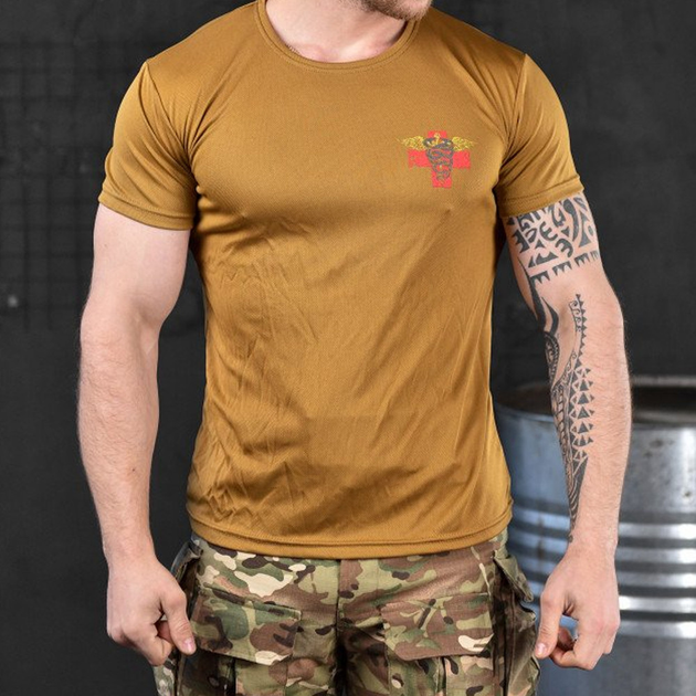 Потоотводящая мужская футболка Odin Medical Coolmax койот размер XL - изображение 1