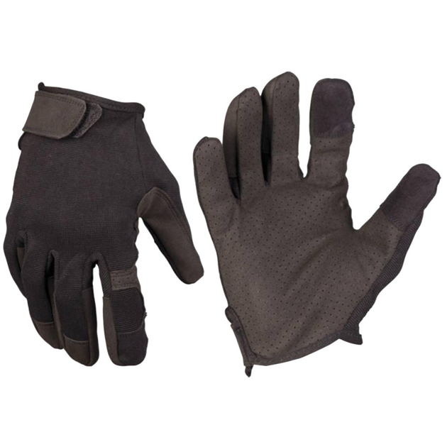 Сенсорні рукавиці MIL-TEC із накладкою Eva чорні розмір M - зображення 1