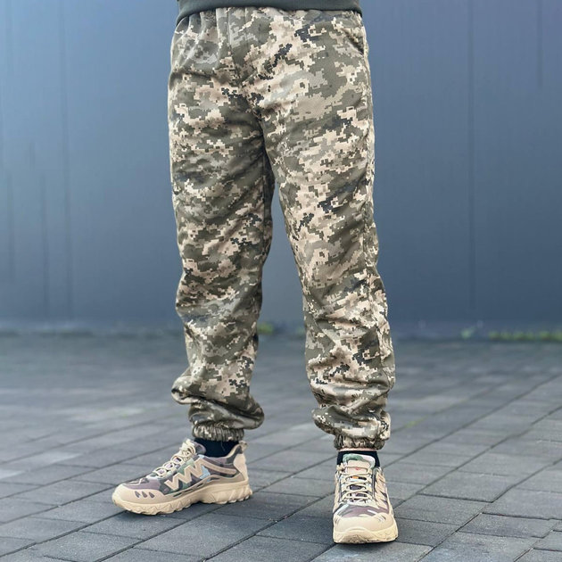 Мужские брюки Cargo из полиэстера и хлопка пиксель размер L - изображение 1