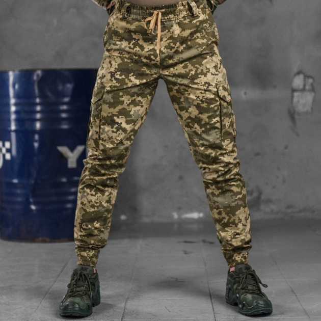 Мужские штаны "KS Military" Rip-Stop с манжетами на резинках пиксель размер 3XL - изображение 1