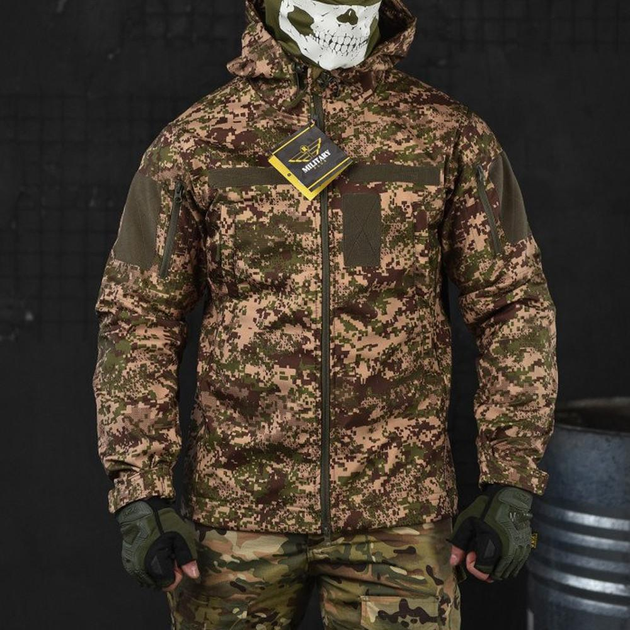 Демисезонная мужская куртка "Military plus" Softshell пиксель размер 2XL - изображение 1