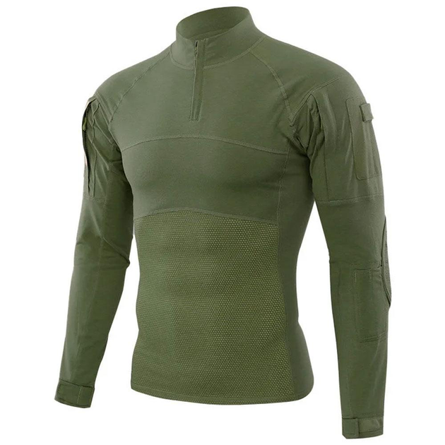 Мужской Убакс с карманами для налокотников / Износостойкая Рубашка олива размер M - изображение 2