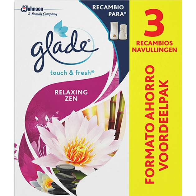 Odświeżacz powietrza Glade Un Toque Relaxing Zen 3 szt 10 ml (5000204298840) - obraz 1