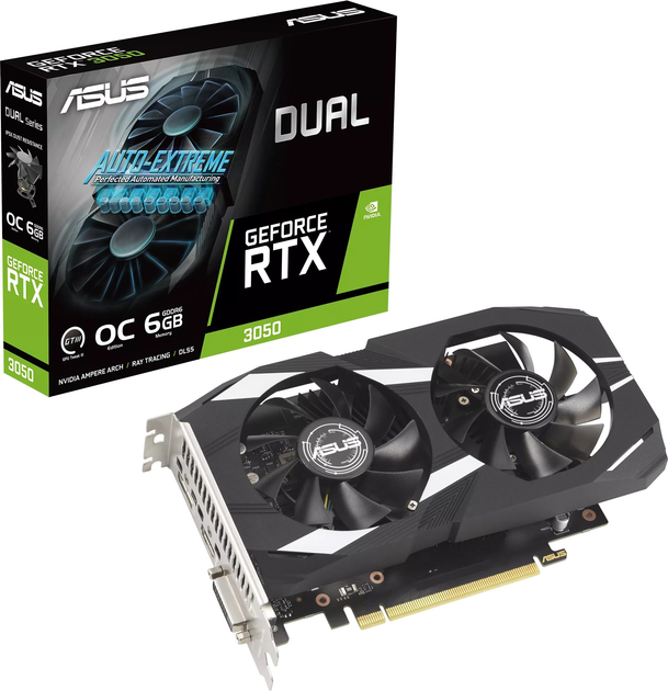 Відеокарта ASUS PCI-Ex GeForce RTX 3050 Dual OC Edition 6GB GDDR6 (96bit) (1537/14000) (HDMI, DisplayPort, DVI-D) (90YV0K60-M0NA00) - зображення 10